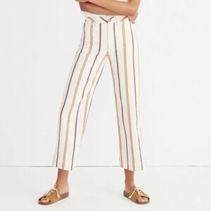 Madewell Emmett Wide Leg Crop Pants in Antique Coral, size 28